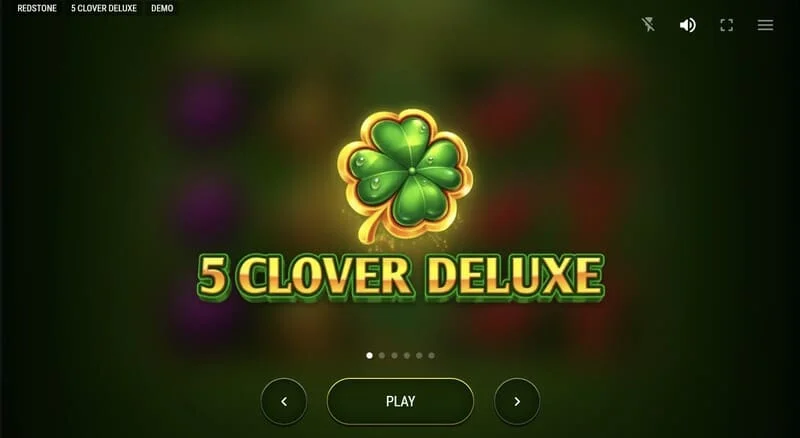5 Clover Deluxe - glavni izbornik